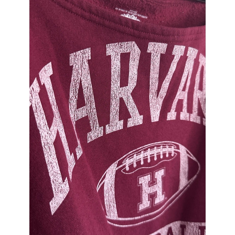 Aeropostale Harvard University Emblem Off The Shoulder College Sweatshirt Size S - Picture 4 of 9